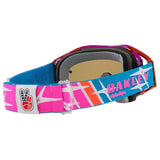 OAKLEY Airbrake MX-Brille mit schwarzem Rahmen und Ice Iridium Linse, für Motocross, im Racing-Design mit TLD Speed Stars.