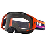 OAKLEY Airbrake MX-Brille mit TLD Navy Sunrise Rahmen und klarer Linse, ideal für Motocross- oder Offroad-Fahrten