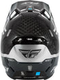 Motocrosshelm FLY RACING Formula S Carbon Byte in Schwarz und Carbongrau, leichter Helm mit Carbon-Design und Belüftung