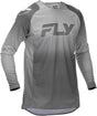 Fly Racing Evolution Dst MX-Jersey in Weiß und Grau, atmungsaktives Motocross-Trikot mit langlebigem Material.