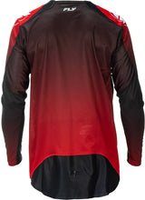 Fly Racing Evolution Dst MX-Jersey in Rot, Schwarz und Weiß, mit atmungsaktivem Material und modernem Design.