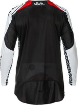 Fly Racing MX-Jersey Evolution DST DBK Special Edition in Schwarz, Weiss und Rot, langlebiges Material, sportliches Design