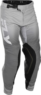 Fly Racing Evolution Dst MX-Hose in Weiß und Grau, weiches Material, für motocross, zeigt Details der strapazierfähigen MX-Hose