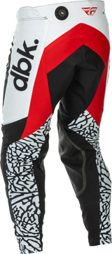 Fly Racing Evolution Dst Dbk Spezial Edition MX-Hose in Schwarz und Silber, robuste Motorradhose mit stilvollem Design.