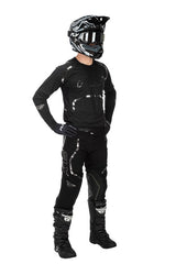 Fly Racing Evolution DST Spark Sonderedition MX-Jersey in Schwarz und Silber, atmungsaktiv und bequem für Motocross.