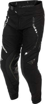 Fly Racing Evolution DST Spark Special Edition MX-Hose in Schwarz und Silber, robuste Motorrad-Jacke mit Schutz-Design
