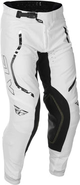 Fly Racing Evolution DST Flash L E MX-Hose in Weiß und Silber, strapazierfähige Offroad- und Motocross-Hose mit stylischem Design