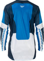 Fly Racing Lite MX-Jersey in Blau-Weiß, leichte und atmungsaktive Offroad-Motorradtrikot, ideal für motocross und Enduro.