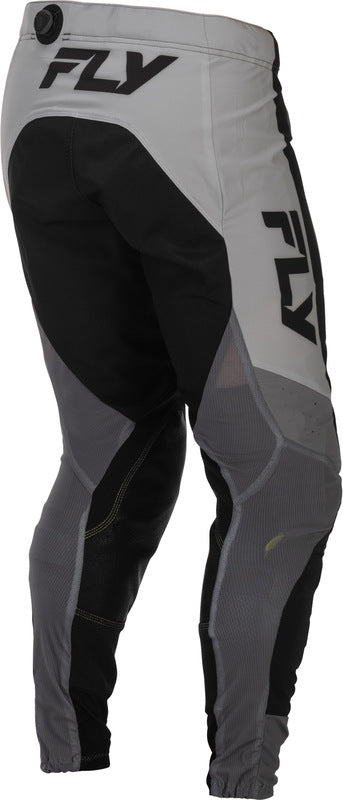 Fly Racing Lite MX-Hose in Grau und Schwarz, langlebige Motocross-Hose mit bequemem Schnitt und robustem Material.