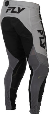 Fly Racing Lite MX-Hose in Grau und Schwarz, langlebige Motocross-Hose mit bequemem Schnitt und robustem Material.