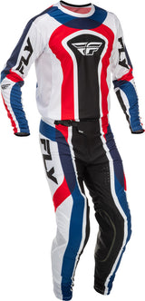 Fly Racing Lite Glory Special Edition MX-Jersey in Rot, Weiß und Blau, mit stylischem Motorsport-Design und bequemem Material.