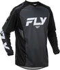 Schwarze und weiße Fly Racing F 16 MX-Jersey mit sportlichem Design, bequemem Material und atmungsaktiver Passform.