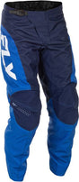 Fly Racing F 16 MX-Hose in Dunkelblau, Blau und Weiß, langlebiger Motocross-Hose mit verstärkten Nähten und bequemer Passform