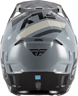 Schwarzer und grauer Motocrosshelm von Fly Racing Formula CP Seal mit Visier und Belüftung, Schutz und Komfort.