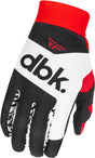 Fly Racing Pro Lite Dbk MX-Handschuhe in Schwarz, Weiß und Rot, strapazierfähige Motorradhandschuhe mit Knöchelprotektoren