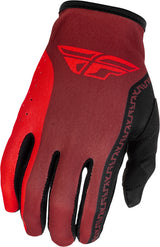 Schwarze und rote MX-Handschuhe von FLY RACING mit robustem Design und sicherem Griff, ideal für Motocross.