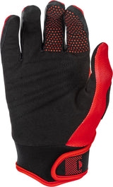 Rote Fly Racing F 16 MX-Handschuhe mit robustem Leder und Mesh-Einsätzen, für optimalen Grip und Komfort beim Motocross.