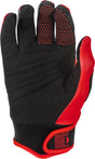 Rote Fly Racing F 16 MX-Handschuhe mit robustem Leder und Mesh-Einsätzen, für optimalen Grip und Komfort beim Motocross.