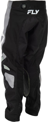 Fly Racing Kinetic Jugend-MX-Hose in Schwarz und Grau, robuste Kinder-Motorradhose mit Schutz und bequemem Schnitt
