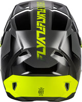 Motocrosshelm FLY RACING Kinetic Crest in Grau, Schwarz, Neon Gelb mit verstellbarer Visier und Belüftungsöffnungen