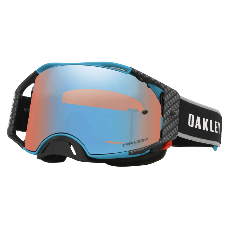 OAKLEY Airbrake MX-Brille mit Eli Tomac Signature Series, Prizm MX Sapphire Gläser, für Motocross, im Detail sichtbar