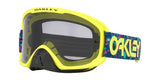 OAKLEY O-Frame 2.0 Pro MX Heritage Brille mit blauen Rahmen und hellgrauem Glas für Motocross-Fahrer.