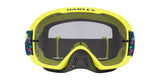 OAKLEY O-Frame 2.0 Pro MX Heritage Brille in blau und hellgrau mit transparentem Glas, für Motocross, frontal aufgenommen