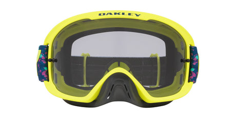 OAKLEY O-Frame 2.0 Pro MX Heritage Brille in blau und hellgrau mit transparentem Glas, für Motocross, frontal aufgenommen