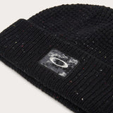 OAKLEY Ellipse Patch Waffle Mütze in Schwarz, bequeme Freizeitbekleidung, strapazierfähiges Waffelmuster, modischer Look