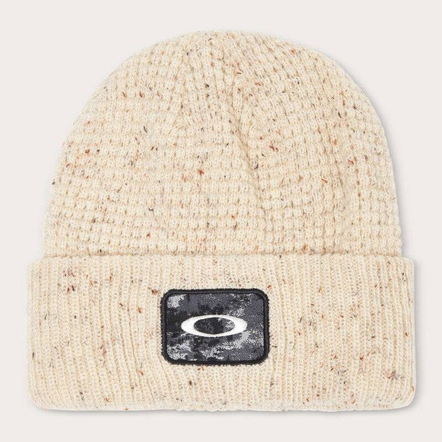 OAKLEY Ellipse Patch Waffle Mütze aus Freizeitbekleidung, braun mit OAKLEY Logo, weiches Waffelmuster, bequem und stylisch