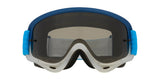 OAKLEY O-Frame MX-Brille in Blau und Hellgrau mit durchsichtigem Schutzglas, für Motocross und Off-Road.
