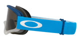 OAKLEY O-Frame MX-Brille mit blauer Team-Farbgestaltung und hellgrauem Glas, ideal für Motocross-Sport.