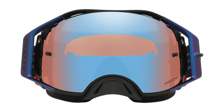 OAKLEY Airbrake MX-Brille mit grauem Rahmen und Strike Prizm MX Sapphire Iridium Gläser, Schutzbrille für Motorsport und Offroad.