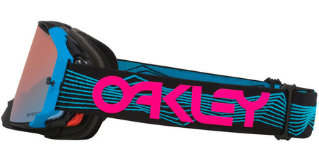 OAKLEY Airbrake MX-Brille in Blau mit Wired Prizm MX Sapphire Iridium Gold Gläsern, Schutzbrille für Motocross, sichtbare Brillenfassung
