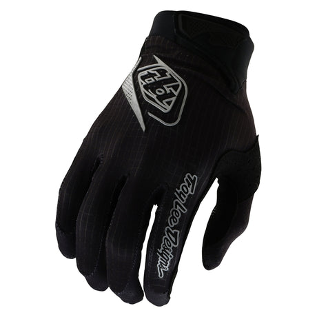 Schwarze Troy Lee Designs Air Mono Jugend MX-Handschuhe mit atmungsaktivem Mesh und rutschfestem Handflächenmaterial.