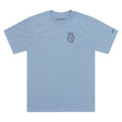 Troy Lee Designs Peace Out T-Shirt in Rauchblau, bequeme Freizeitbekleidung mit Peace-Print, Baumwollmaterial, entspannter Schnitt
