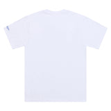 Weißes Troy Lee Designs Badge T-Shirt für Freizeit, mit auffälligem Logo-Design auf der Vorderseite.