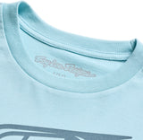 Troy Lee Designs Badge T-Shirt Dawn Blau, Freizeitbekleidung, blaue T-Shirt mit Druck, bequemes Casual-Design