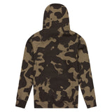 Troy Lee Designs Signature Hoodie in Oliv mit Camouflage-Muster, bequeme Freizeitbekleidung, frontale Ansicht