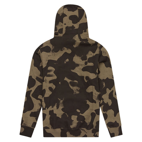 Troy Lee Designs Signature Hoodie in Oliv mit Camouflage-Muster, bequeme Freizeitbekleidung, frontale Ansicht