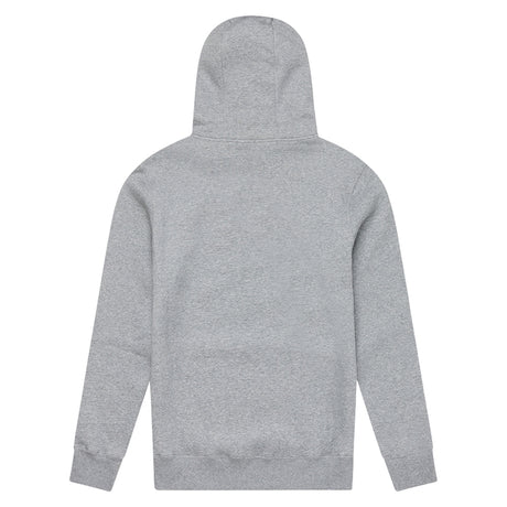 Grauer, melierter Troy Lee Designs Signature Hoodie aus bequemer Freizeitbekleidung, mit Kapuze und weicher Textur.