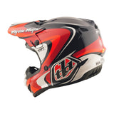 Motocrosshelm von TROY LEE DESIGNS GP Pro Crossover in Dunkelblau und Rot, mit Visier und Belüftungsöffnungen