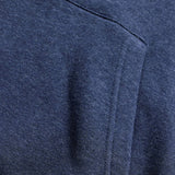 Troy Lee Designs Badge Hoodie in dunkelblau Heather, bequeme Freizeitbekleidung mit Logo-Print, warme Kapuzenjacke.