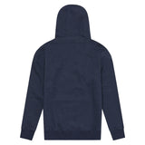 Troy Lee Designs Stamp Hoodie in dunkelblau meliert, bequeme Freizeitbekleidung mit stylischem Druck, angenehmer Stoff, sportlicher Look