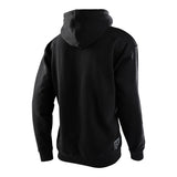 Jugend Hoodie von TROY LEE DESIGNS in Schwarz, bequeme Freizeitbekleidung mit Logo-Details, auf einem weißen Hintergrund.