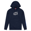 Troy Lee Designs Badge Jugend Hoodie in Dunkelblau, bequeme Freizeitbekleidung für Jugendliche mit Logo-Design.