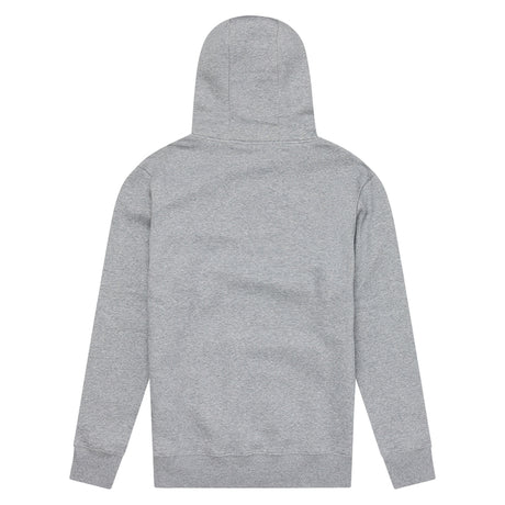 Grauer Troy Lee Designs Zip-Up Signature Hoodie aus meliertem Freizeitstoff, mit Kapuze und Reißverschluss.