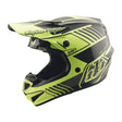 Troy Lee Designs GP Pro Segment Motocrosshelm in Gelb mit schützender Visier und Belüftungsöffnungen, auf einem schwarzen Hintergrund.