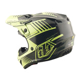 Troy Lee Designs GP Pro Motocrosshelm in Gelb mit visier und Belüftungsöffnungen, leichter Schutz für Offroad-Fahrer