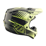 Motocrosshelm Troy Lee Designs GP Pro Segment in Gelb mit Visier und Belüftungsöffnungen, leichter Schutz für Offroad-Fahrten.